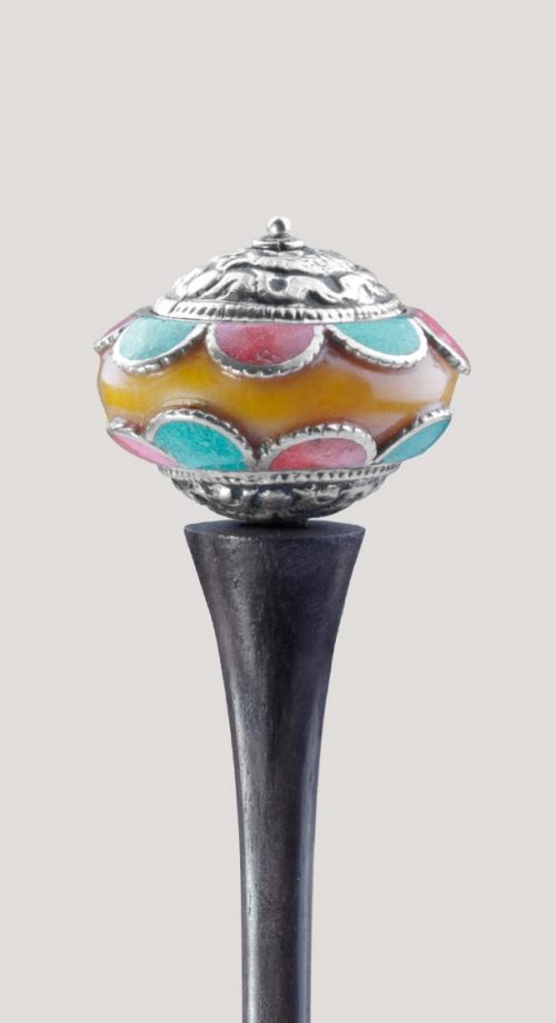 palo para el pelo ambar coral turquesa