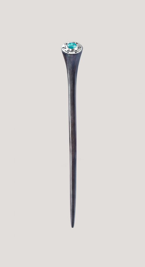 Palo para el pelo con turquesa y plata. ¡Equilibrio y armonía en tus peinados!