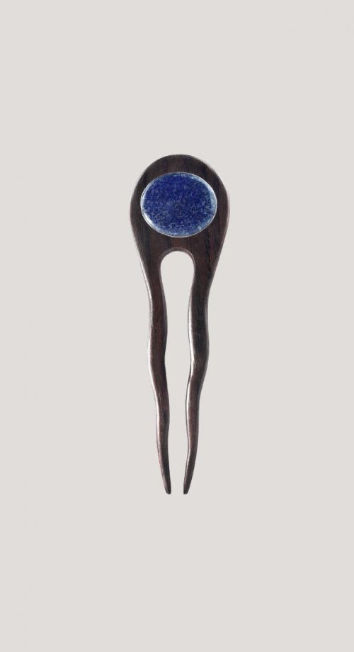 Gancho (peineta) para el pelo con lapislázuli y plata. ¡Acompana tus recogidos con el oro azul y la fortuna!