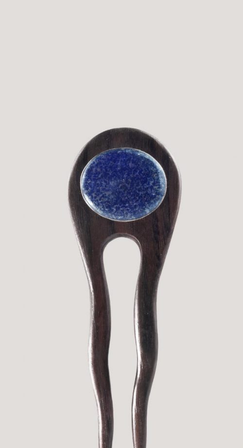 Gancho para el pelo con lapislázuli y plata. ¡Acompana tus recogidos con el oro azul y la fortuna!