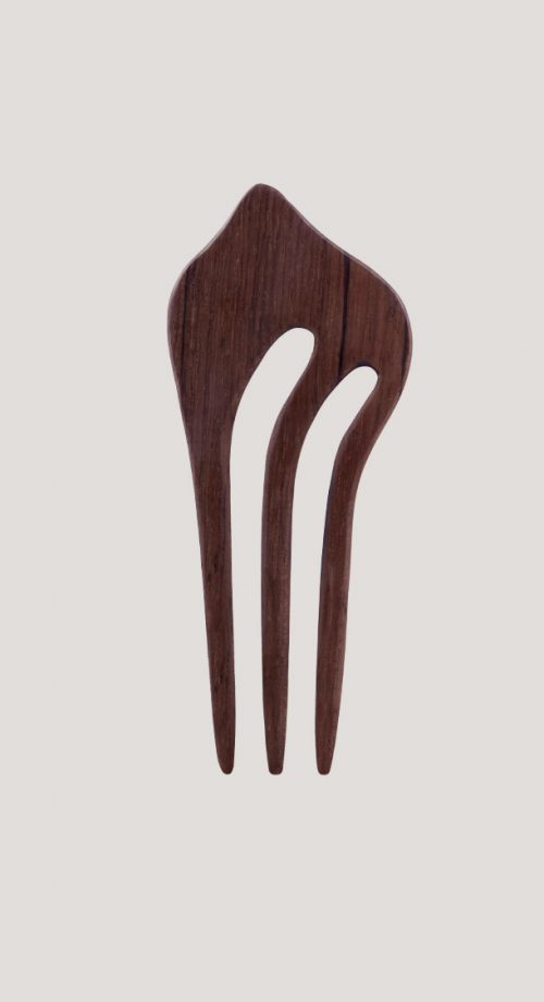 peineta de madera triple esta hecha de madera de rosa