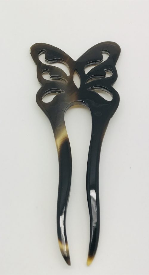 peineta de asta forma de mariposa